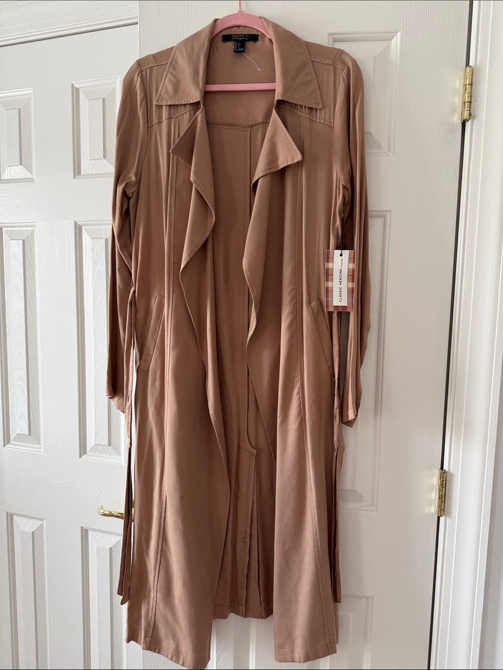 Forever 21 Long Taupe/Tan Jacket